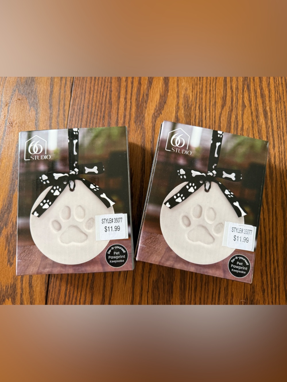 66 Studio Pet Paw Print Keepsake Ornament - Cream